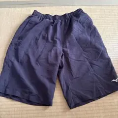 ネイビー ショートパンツ ボタン付き