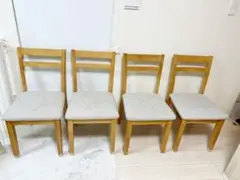 木製ダイニングチェア 4脚セット