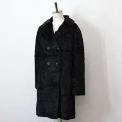 ブルーガール ブルーマリン ベロア ロング チェスターコート ジャケット
