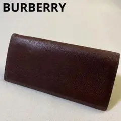バーバリー 長財布 レザー ブラウン ノバチェック