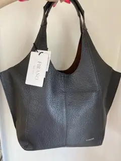 FIRANO ブラックレザートートバッグ　ショルダーバッグセット
