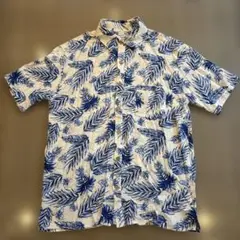 メンズ　アロハシャツ　ブルー系　3XL 沖縄　スプラッシュ