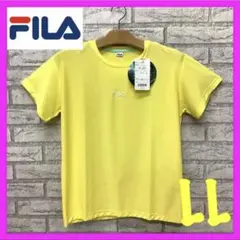 FILA フィラ ストレッチ 吸水速乾 Tシャツ レディース LL イエロー