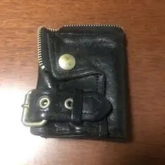ビューティフルピープル ラムレザー ミニライダースウォレット 財布 ブラック 黒