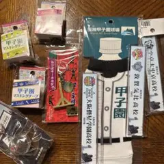 甲子園グッズまとめ売り 定規2本は空いてますが他は未使用品です。