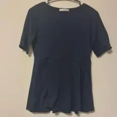 [美品]ミッシェルクラン　ペプラムシルエットカットソー　(紺色) ☆値下げ中☆