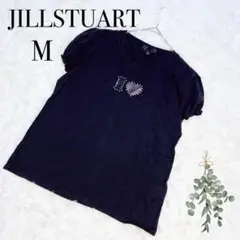 ジルスチュアート/Tシャツ/半袖/コットン/韓国製/M/ネイビー/美品✨️