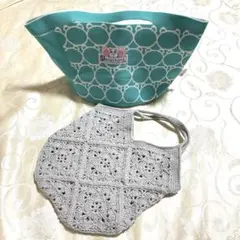まとめ売りROOTOTE コラボ チアパンダト－トバッグと編みバッグ　２点