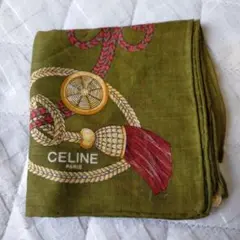 CELINE オリーブグリーン ハンカチ