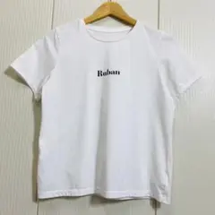 NOLLEY'S ノーリーズ プレーティング天竺ロゴプリントTシャツ