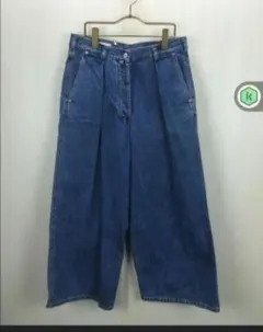 美品 ドリスヴァンノッテン バギー ワイドデニムパンツ 34 ベルト付き DRIES VAN NOTEN（ドリスヴァンノッテン）中古・古着オンライン