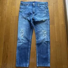 リーバイス522 W33ダメージ加工ブルーデニムパンツ