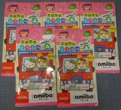 どうぶつの森　アミーボ カード　サンリオコラボ★未開封パック5個★amiibo