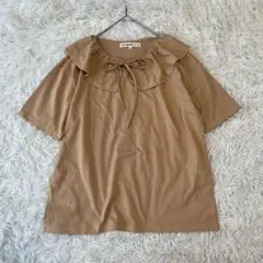【Cutie Blonde キューティーブロンド】フリル襟　半袖Tシャツ　リボン