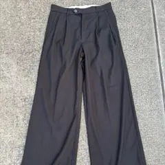 Used Wide Slacks Baggy Black