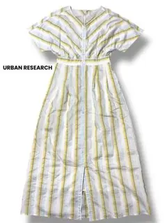 【URBAN RESEARCH】カラーストライプセミフレアワンピースM即購入OK