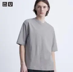 UNIQLO U エアリズムコットンオーバーサイズT ボーダー5分袖【未使用品】