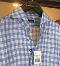 【新品未使用】LARDINI ラルディーニ リネン チェック　タリアトーレ