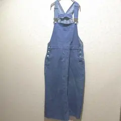 デイジー オーバーオールサロペット スカート デニム スリット 裾切りっぱなし