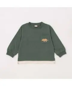 petit main 恐竜刺繍 長袖Ｔシャツ 90