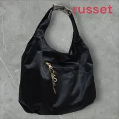 【未使用級　チャーム付き】russet　ラシット　ショルダーバッグ　ブラック
