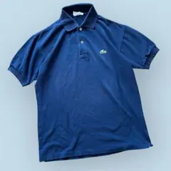70’s フララコ フランス製　LACOSTE 紺　 ネイビー　ポロシャツ 4