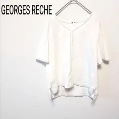 ジョルジュレッシュ GEORGES RECHE 半袖シャツ ホワイト Vネック