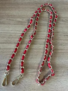 ★レッド ゴールド アクセント スマホショルダーストラップ