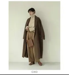 todayful オーバーチェックロングコート