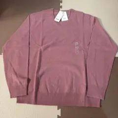 【新品未使用】ユニクロ カシミヤ Vネックセーター 長袖 11ピンク
