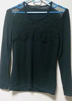 EFFE BEAMS レースニット ブラック
