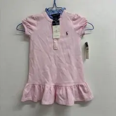 Ralph Lauren フリル付きワンピース　半袖　18M ピンク　○53