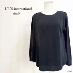 ☆美品☆ I.T.'S.international ブラック トップス Fサイズ