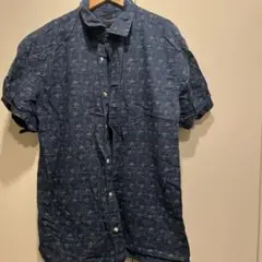 BANANA REPUBLIC ネイビー花柄半袖シャツ