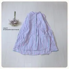 ♢【ロングシルエット】クラフトスタンダードブティック バンドカラーシャツ