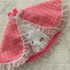 週末限定セール★即購入★手縫いリカちゃんドレス★濃いピンク★さくらんぼ