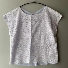 juriae＊フレンチスリーブ Tシャツ M 薄青 ブルー系 レディース