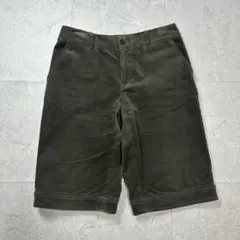 【ハッシュアッシュ】コーデュロイ ショートパンツ ストレッチ カーキ Mサイズ