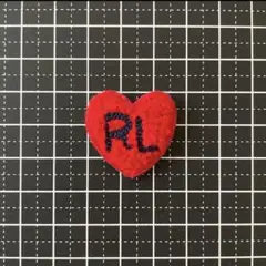 【ハートRL(赤)①】ポロラルフローレン ワッペン