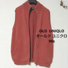 OLD UNIQLO　90s　オールドユニクロ　コットンニットベスト　紺タグ