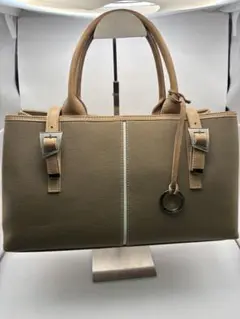 ベージュ キャンバス ビジネスバッグ