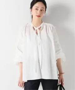 美品♡IENA レーヨンシャーリングブラウス