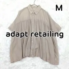 adapt retailing アダプトリテイリング 半袖 ブラウス ベージュ