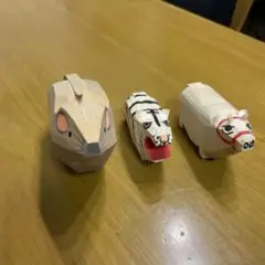 笹野一刀彫り 干支 根丑寅