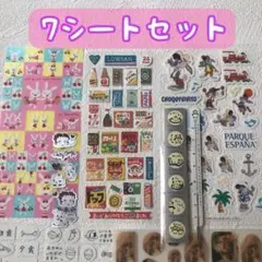 コンビニ風イラストシール 等7シート チョッキーベティちゃんうさぎパンダねこデコ