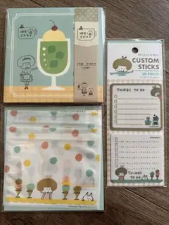 新品！mizutamaさん　ミズタマさん　メモ帳　付箋　ケース　3点