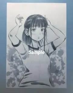 手描きイラスト 少女 オリジナル