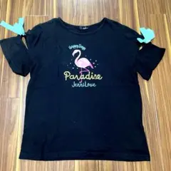 JenniLove フラミンゴ Tシャツ ブラック