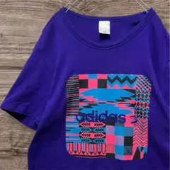 adidas Tシャツ　半袖　ロゴ　プリント　古着