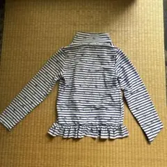 ストライプ柄フリル付きラッシュガード130cm